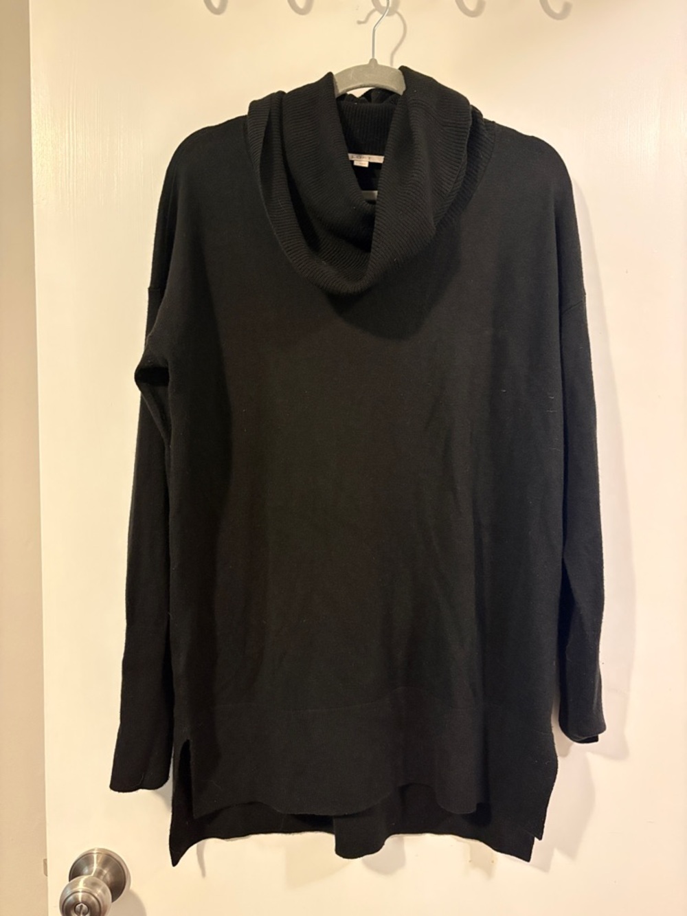 LOFT Black Cowl Neck Tunic Sweater
